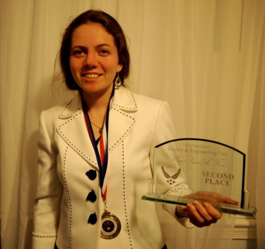 Senior Julia Cline won second place in her field at the Intel International Science Fair May 8 to 13. For her prize, she received $1,500 dollars from the Air Force. Photo courtesy Julia Cline.