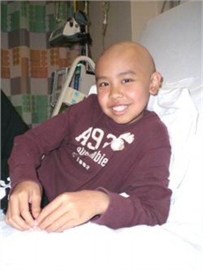 Pyle sixth grader Jaiwen Hsu keeps on smiling, even while at the hospital for his cancer treatments. Some of Hsus friends organized a June 16 bowling fundraiser in his honor at the . Photo courtesy Jaiwen Hsu.