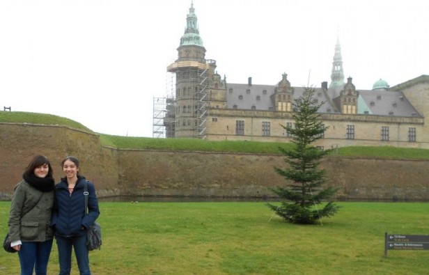 Junior Allegra Caldera (right) and her host sister Mathilde, visit Kronborg Castle, the famous setting of Shakespeares Hamlet. Twelve Whitman students participated in an exchange program Nov. 18 to 26 with the Danish school, Norre Gymnasium. Photo courtesy Allegra Caldera.