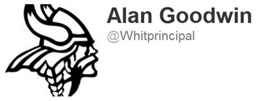 Principal Alan Goodwin recently joined Twitter to explore the social media sites power of informing the community. He plans on tweeting about school news, meetings and awards, as well as links to articles he finds interesting. Screenshot by Lucy Chen.