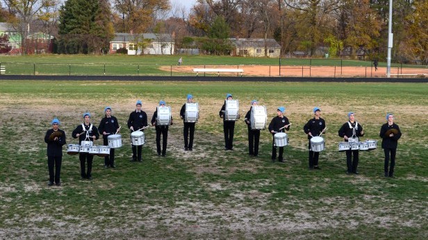 The drumline team performed at the annual Northwood competition Nov. 11. They placed 2nd, after Wootton High School. Photo courtesy Alexandra Kramer. 