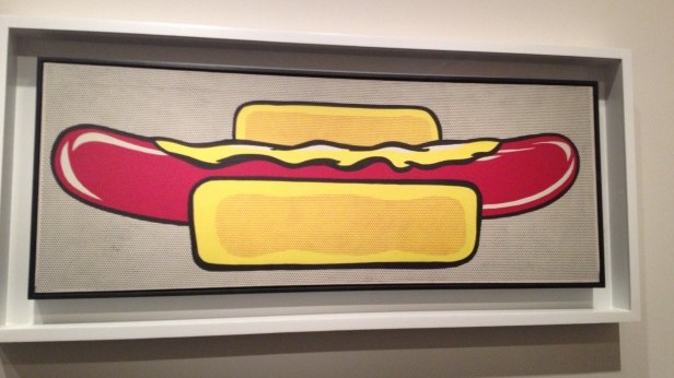 Roy Lichtensteins pictures of everyday objects like hot dogs confused some audiences, who didnt believe it was exactly art. The gallery is the first showing of his work since his death in 1997. Photo by Nicole Payne.