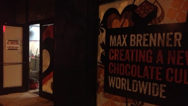 The Max Brenner storefront in Bethesda. Max Brenner is scheduled to open in downtown Bethesda later this summer.