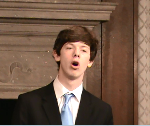 Junior Oliver Ades sings at a vocal recital. Ades will participate in an All-National chorus later this month. Photo courtesy Oliver Ades.