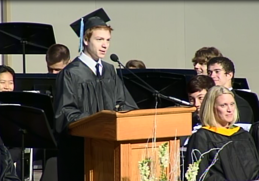 Georgetown sophomore Danny Miltzman speaks at Whitmans graduation ceremony in 2012. Miltzman was charged Friday for posession of more than 120mg of the chemical toxin ricin.  If convicted, Miltzman faces up to 10 years in prison. 