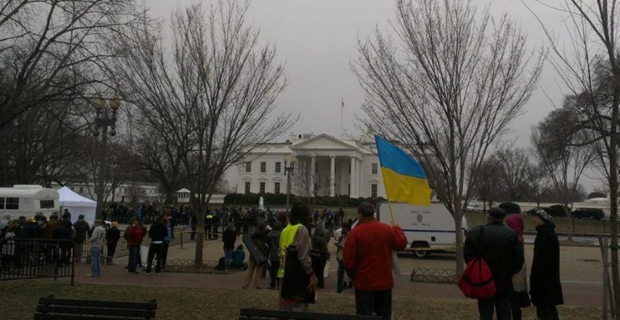 Ukraine-American protesters rallied on the White House yesterday against Russias impending invasion of Ukraine. 