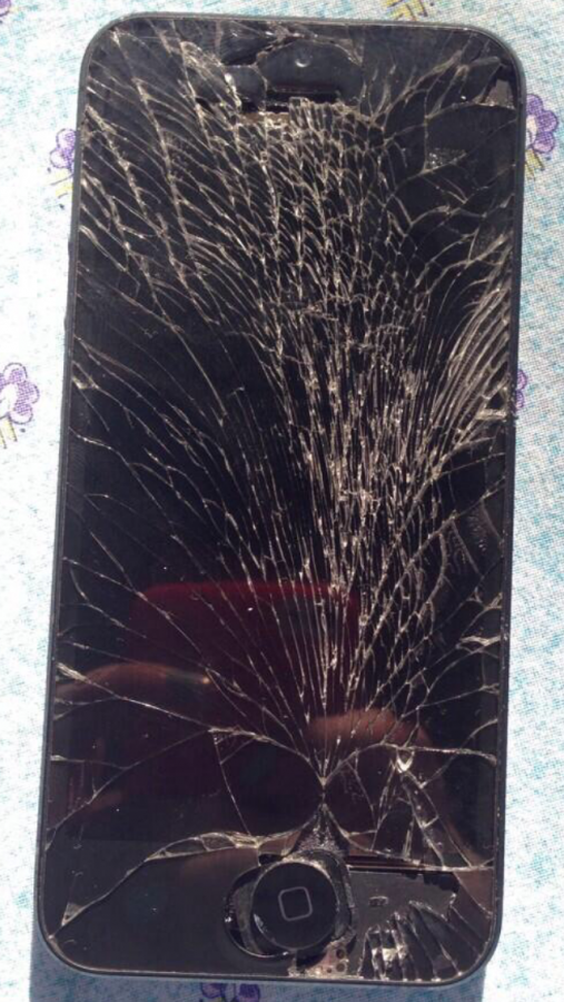 I dropped it again at bRAVE, and although I thought it was safe after replacing it and investing in a case and a screen protector, this time it shattered. Photo by Casey Noenickx.