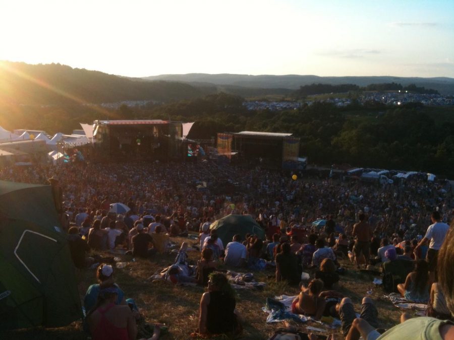 A view of the All Good Music Festival main stage, with the Appalachian Mountains in the background. Photo courtesy Gerard DiRuggiero.