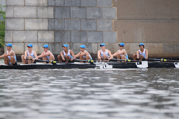 Men’s varsity eight rows on the Anacostia River. Photo courtesy Kirk Shipley.
