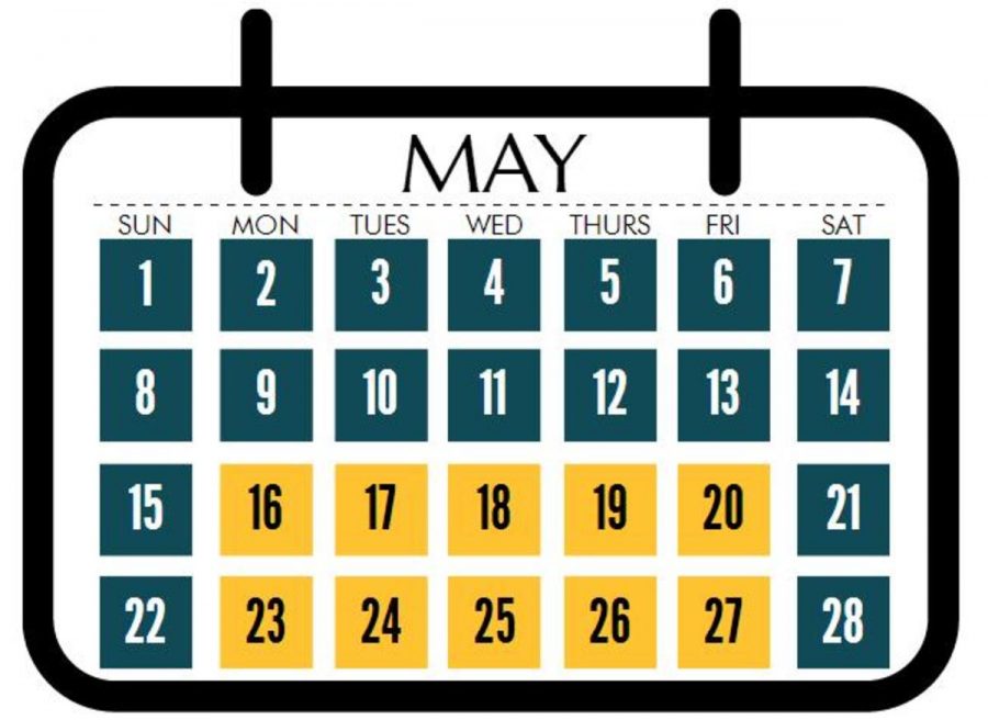 Adjusted schedule 5/16-5/27