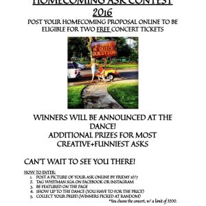 SGA holds homecoming ask contest for concert tickets