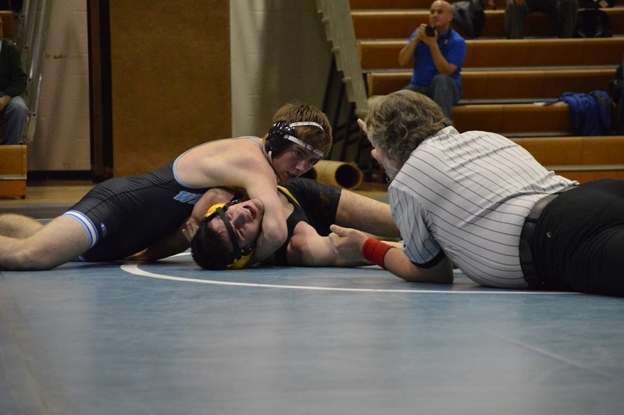 Many of the Vikings wrestlers won their matches against Richard Montgomery.  Photo by Annabelle Gordon. 