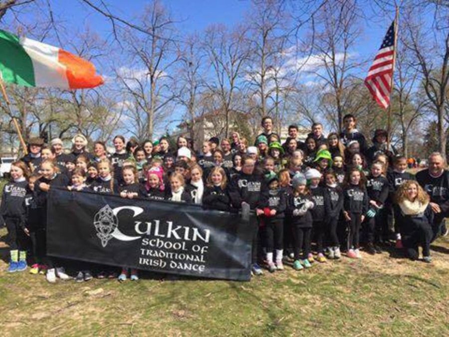 The Culkin School of Traditional Irish Dance celebrates St. Patricks day at the St. Patricks day parade in DC March 12. Photo by Camryn Dahl.