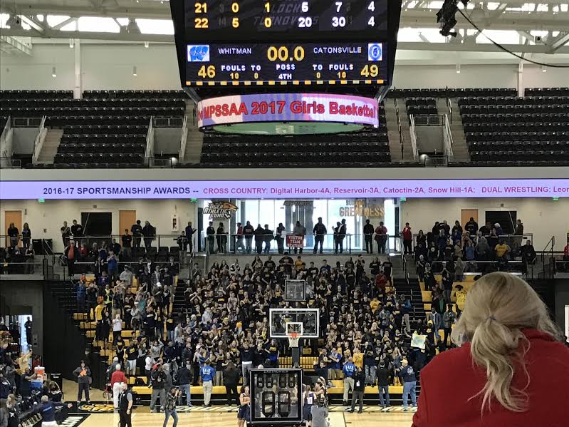 The+Vikes+came+up+one+game+short+of+a+repeat+state+championship%2C+falling+to+Catonsville+49%E2%80%9346.+Photo+by+Ezra+Pine.