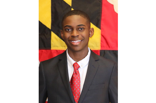 Bryce Awono will begin his term as Maryland SMOB July 1. Awono is a rising junior at Parkdale High School in Prince George’s County. Photo courtesy Awono.