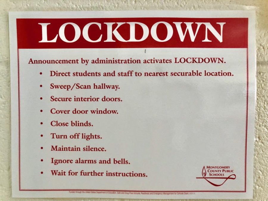 Goodwin is working on the rollout of a new lockdown drill to prepare students in case of a school shooting. He took the job to stay involved in MCPS. Photo by Meera Dahiya. 
