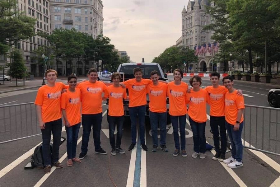 Solid & Sound performs the national anthem at the Race for Respect in D.C. June 1. Solid & Sound is one of Whitmans three student-run a cappella groups. Photo courtesy Matthew Millin.
