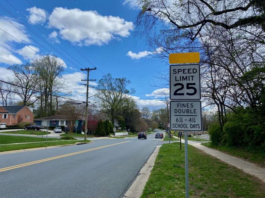 The Montgomery County Department of Transportation lowered the speed limit on Whittier Boulevard from 30 to 25 mph on Feb. 22.  In a traffic safety study on the road, the department noted the close proximity of a church, a school and residential driveways each located on the street and determined that a speed limit of 30 mph was no longer appropriate. 