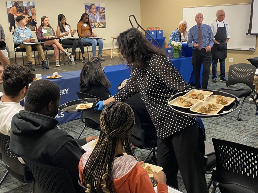 Silver Diner and MCPS presented their respective versions of the local restaurants food at a taste-testing event on Sept. 30.