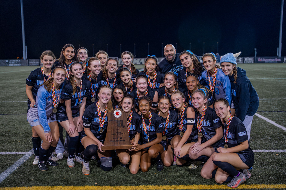 Girls soccer defeats Montgomery Blair 2–0 to win third consecutive state championship