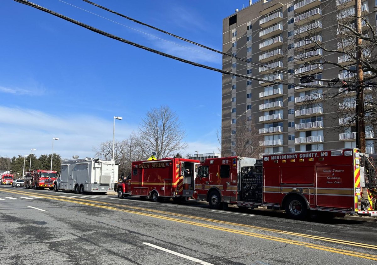 Hundreds of residents in the 15-story building were evacuated out of their homes. 