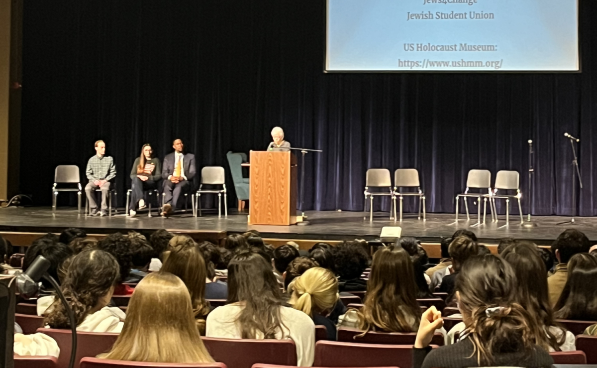 During the second assembly, survivor Ruth Cohen recounted her experiences as a teenager in Czechia at the time.