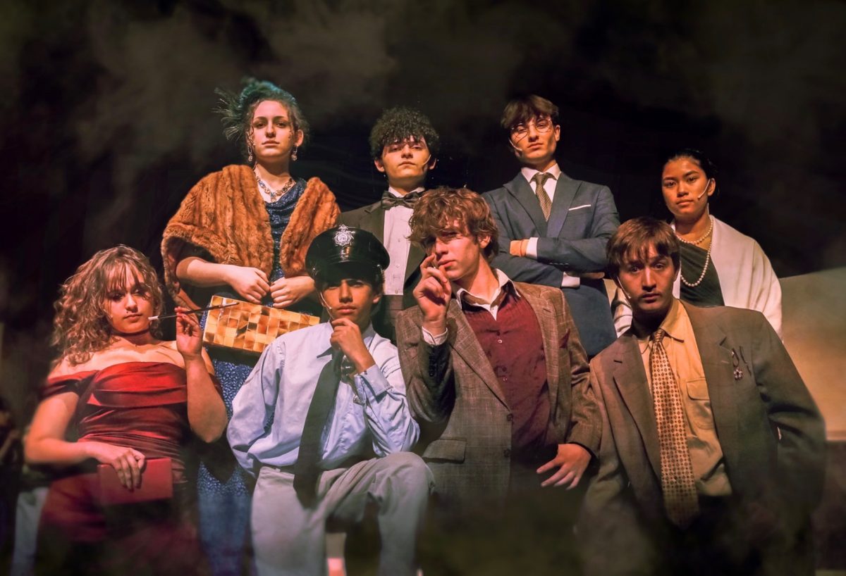 Tyler Herman directed the production, and the play featured a principal cast including senior Asha Tallapragada as Mrs. White, senior Zayn Gruyters as Wadsworth and junior Ace Ritter as Yvette.